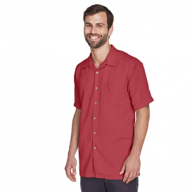 Harriton M570 Men\'s Bahama Cord Camp Shirt - Tile Red