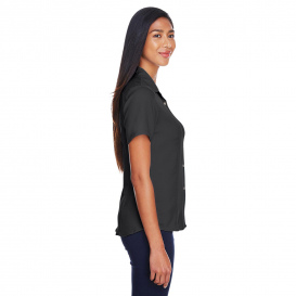 Harriton M570W Ladies Bahama Cord Camp Shirt - Black