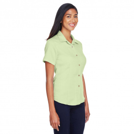 Harriton M570W Ladies Bahama Cord Camp Shirt - Green Mist