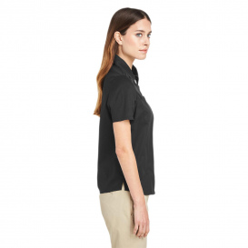 Harriton M585W Ladies Advantage IL Short-Sleeve Work Shirt - Black