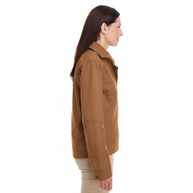 Harriton M705W Ladies Auxiliary Canvas Work Jacket - Duck Brown