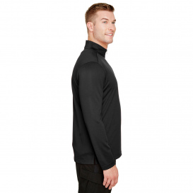 Harriton M748 Men\'s Advantage Snag Protection Plus IL 1/4-Zip - Black