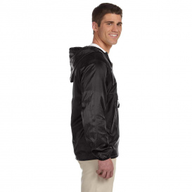 Harriton M750 Adult Packable Nylon Jacket - Black
