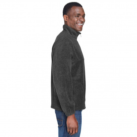 Harriton M980 Adult 8 oz. 1/4-Zip Fleece Pullover - Charcoal