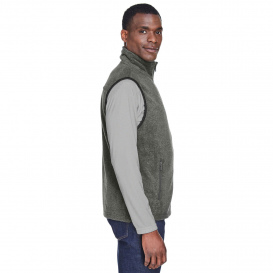Harriton M985 Adult 8 oz. Fleece Vest - Charcoal