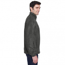 Harriton M990 Men\'s 8 oz. Full Zip Fleece - Charcoal