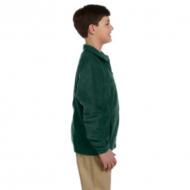 Harriton M990Y Youth 8 oz. Full-Zip Fleece - Hunter