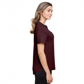 North End NE100W Ladies Jaq Snap-Up Stretch Performance Henley - Burgundy