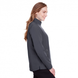 North End NE401W Ladies Quest Stretch Quarter-Zip - Carbon/Black