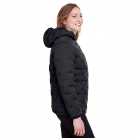 North End NE708W Ladies Loft Puffer Jacket - Black/Carbon