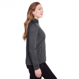 North End NE712W Ladies Flux 2.0 Full-Zip Jacket - Black Heather/Carbon