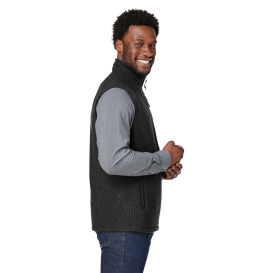 North End NE714 Men\'s Aura Sweater Fleece Vest - Black/Black