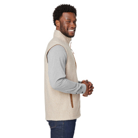 North End NE714 Men\'s Aura Sweater Fleece Vest - Oatmeal Heather/Teak