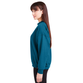 glyder PDP6789 Ladies Vintage Oversized Crew Pullover - Moroccan Blue