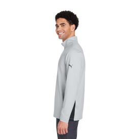 PUMA Golf PG410 Mesa Stripe Quarter-Zip - Puma Black/Bright White