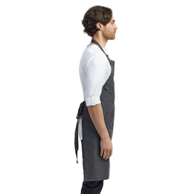 Reprime RP126 Unisex Jeans Stitch Denim Bib Apron - Black Denim