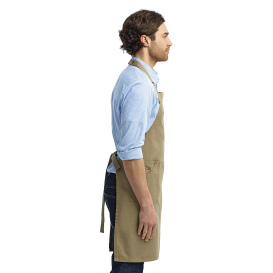 Reprime RP132 Unisex Cotton Chino Bib Apron - Khaki
