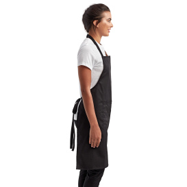 Reprime RP154 Unisex Colours Sustainable Pocket Bib Apron - Black