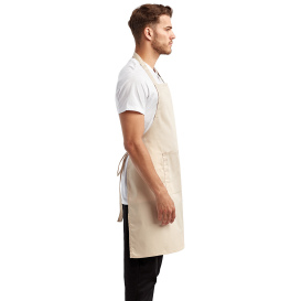 Reprime RP154 Unisex Colours Sustainable Pocket Bib Apron - Natural