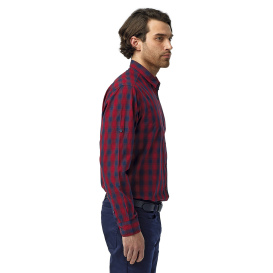 Reprime RP250 Men\'s Mulligan Check Long-Sleeve Cotton Shirt - Red/Navy