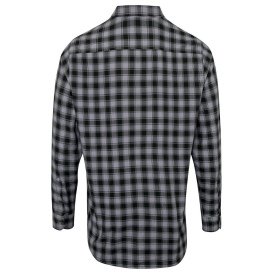Reprime RP250 Men\'s Mulligan Check Long-Sleeve Cotton Shirt - Steel/Black