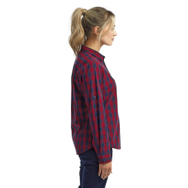Reprime RP350 Ladies\' Mulligan Check Long-Sleeve Cotton Shirt - Red/Navy