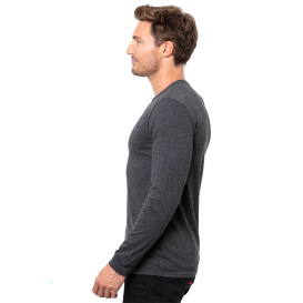 Threadfast T3001 Epic Unisex CVC Long Sleeve T-Shirt - Heather Black