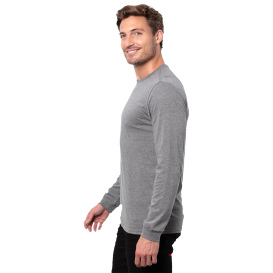 Threadfast T3001 Epic Unisex CVC Long Sleeve T-Shirt - Heather Dark Grey