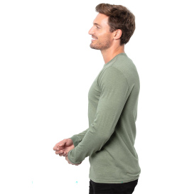 Threadfast T3001 Epic Unisex CVC Long Sleeve T-Shirt - Heather Military Green
