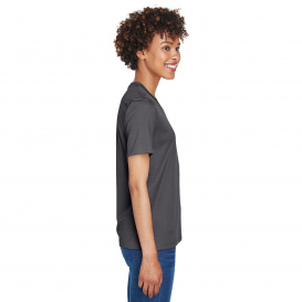 Team 365 TT11HW Ladies Sonic Heather Performance T-Shirt - Dark Grey Heather