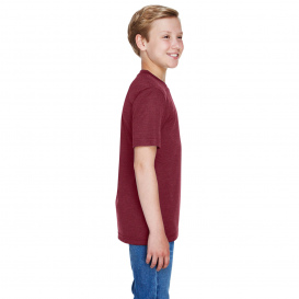 Team 365 TT11HY Youth Sonic Heather Performance T-Shirt - Sport Maroon Heather