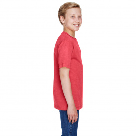 Team 365 TT11HY Youth Sonic Heather Performance T-Shirt - Sport Red Heather