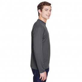 Team 365 TT11L Men\'s Zone Performance Long Sleeve T-Shirt -Sport Graphite