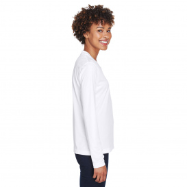 Team 365 TT11WL Ladies Zone Performance Long Sleeve T-Shirt - White