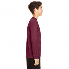 Team 365 TT11YL Youth Zone Performance Long Sleeve T-Shirt - Sport Maroon