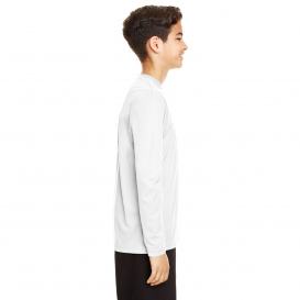 Team 365 TT11YL Youth Zone Performance Long Sleeve T-Shirt - White