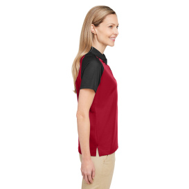 Team 365 TT21CW Ladies Command Snag Protection Colorblock Polo - Sport Red/Black