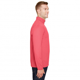 Team 365 TT31H Men's Zone Sonic Heather Performance Quarter-Zip - Sport Red Heather