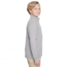 Team 365 TT31HY Youth Zone Sonic Heather Performance Quarter-Zip - Athletic Heather