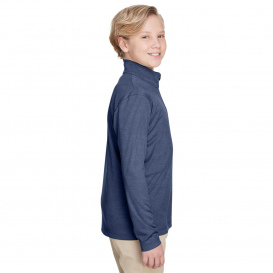 Team 365 TT31HY Youth Zone Sonic Heather Performance Quarter-Zip - Sport Dark Navy Heather