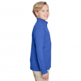 Team 365 TT31HY Youth Zone Sonic Heather Performance Quarter-Zip - Sport Royal Heather