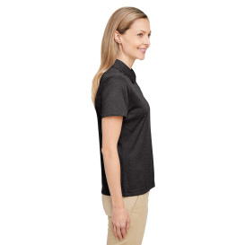 Team 365 TT51HW Ladies Zone Sonic Heather Performance Polo - Black Heather