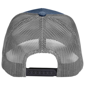 Team 365 TT802 Yupoong Adult Zone Sonic Heather Trucker Cap - Sport Dark Navy Heather/Sport Graphite