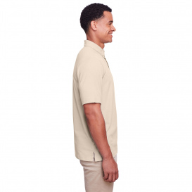 UltraClub UC105 Men\'s Lakeshore Stretch Cotton Performance Polo - Stone