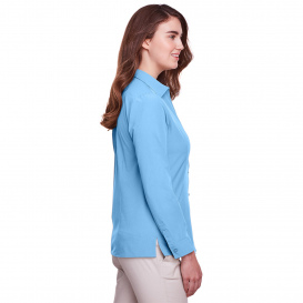 UltraClub UC500W Ladies Bradley Performance Woven Shirt - Columbia Blue