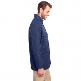UltraClub UC708 Men\'s Dawson Quilted Hacking Jacket - Navy