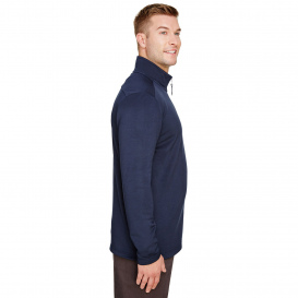 UltraClub UC792 Men\'s Coastal Pique Fleece 1/4-Zip - Navy