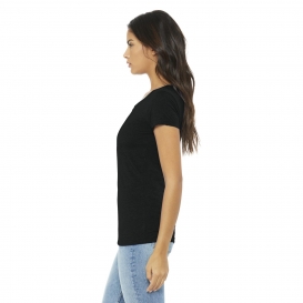 Bella + Canvas BC8413 Women\'s Triblend Short Sleeve Tee - Solid Black Triblend