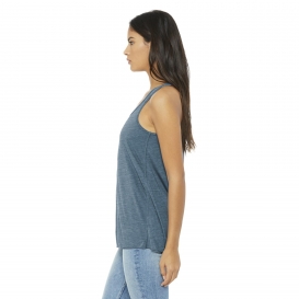 Bella + Canvas BC8800 Women\'s Flowy Racerback Tank - Denim Slub