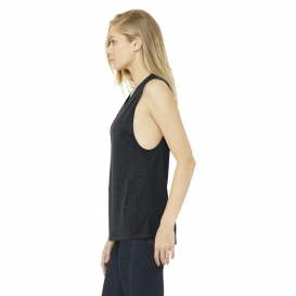 Bella + Canvas BC8803 Women\'s Flowy Scoop Muscle Tank - Dark Grey Heather